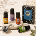 100% Pure Therapeutic Grade Essential Oil - with Bracelet Diffuser (4 Pack)