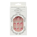 Salon-Style French Tip Press-On Nails - Square 011