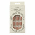 Salon-Style French Tip Press-On Nails - Square 019
