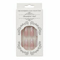 Salon-Style French Tip Press-On Nails -  Coffin 06